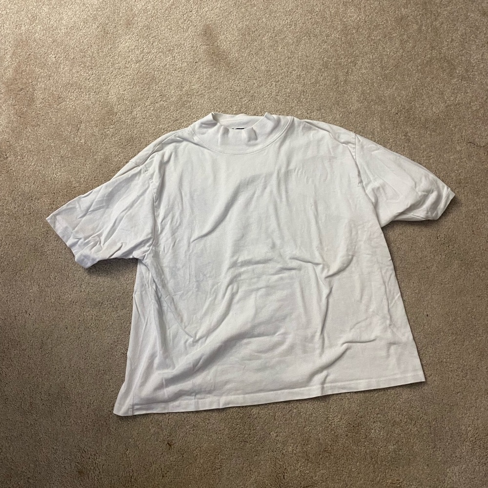 White short sleeve turtleneck from Brandy Melville
